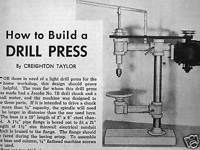 Drill Press Stand Plans