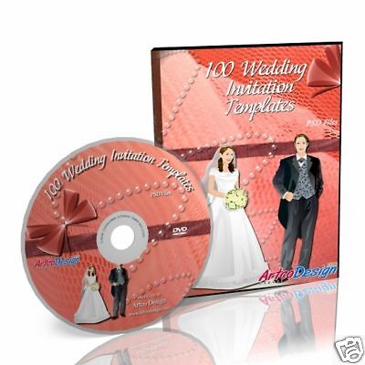 100 WEDDING INVITATIONS PSD TEMPLATES on DVD