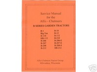 Allis Chalmers B Series Garden Tractor Service Manual *
