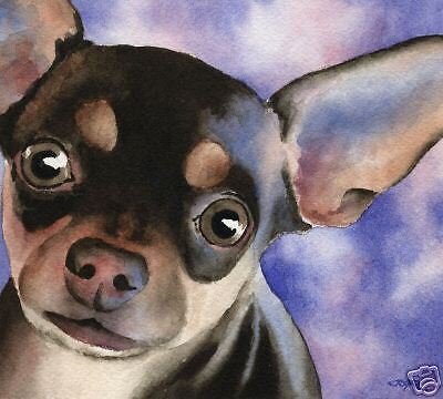 CHIHUAHUA Watercolor Painting Dog 8 x 10 ...