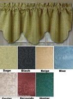 THERMAL LINED TRIPLE SCALLOPED VALANCE - OYSTER BONE