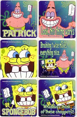 SpongeBob Squarepants Toothbrush 18 LARGE Stickers L@@K  