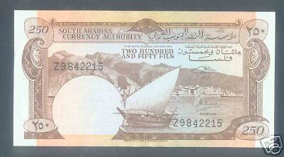 UNC 1965 SOUTH ARABIAN YEMEN 250 FILS P1b REPLACEMENT Z  