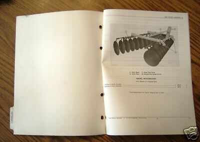 John Deere 31 Integral Disk Parts Catalog  