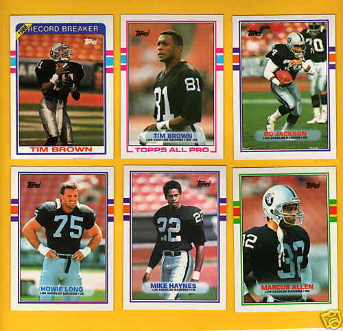   Oakland Raiders Set BO JACKSON TIM BROWN RC HOWIE LONG MARCUS ALLEN