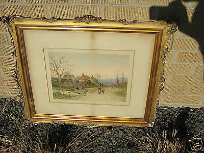 Antique PAINTING WATERCOLOR William Anderson ca 1870  