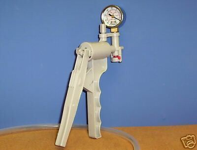 VACUUM PUMP with PRESSURE GAUGE (HAND OPERATED)  