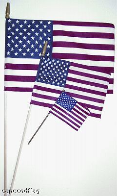 12 x 18 US American Stick Flag with Spearheads(144)  