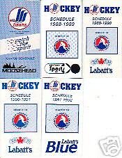 1987 88 Moncton Hawks Hockey Schedule AHL  