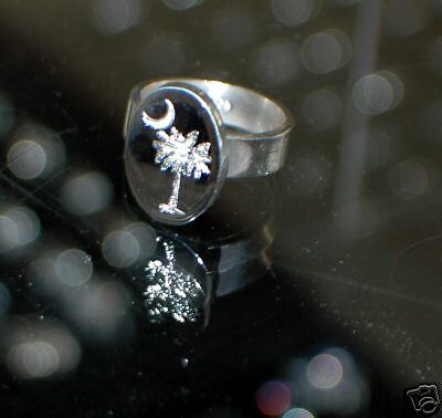 PALMETTO MOON STERLING SILVER RING  