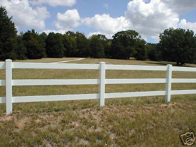 Vinyl Fence 3 Rail 1,000 ft Horse Fence  