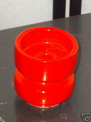 Vintage MID Century Retro Orange Candle Holder 1960s  