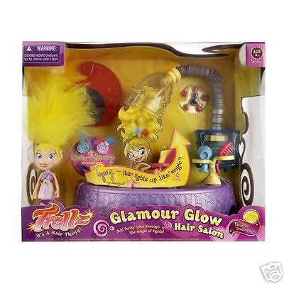 Trollz Glamour Glow Hair Salon Topaz Troll Doll NEW  