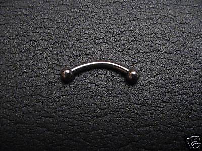 Steel Bent Barbell 14g 14 gauge 3/8 body jewelry tattoo  