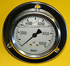 10,000 PSI Panel Mount Pressure Gauge liquid filled  