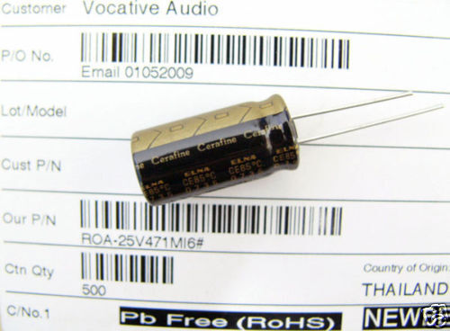 ELNA ROA Cerafine 470uf 25v Capacitor For Audio RoHS  