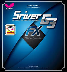 Butterfly Sriver G3 FX Ping Pong /Table Tennis Rubber  