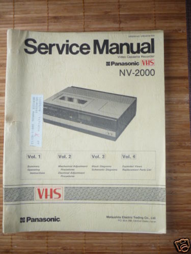 Service Manual Panasonic NV 2000 Video Recorder,ORIGIN