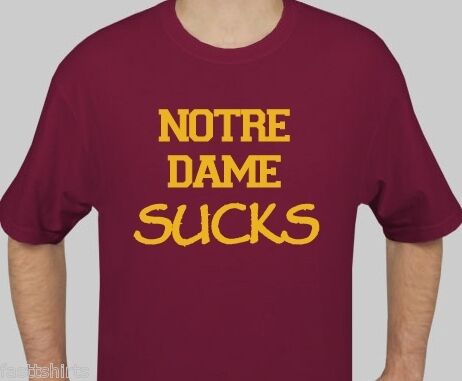 BC BOSTON COLLEGE NOTRE DAME SUCKS T SHIRT S Large XXL  