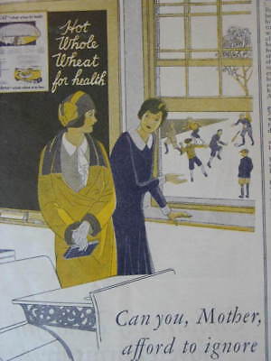 WHEATENA CEREAL SCHOOL TEACHER KIDS VINTAGE OLD AD 1926  