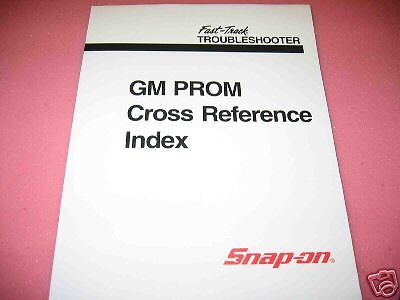 Snap ON MT2500 Scanner GM PROM Reference Manual 2000  