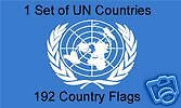 United Nations member set 3x5 flags international UN  