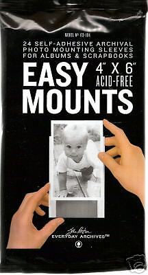 48 Self Adhesive Archival Clear Photo Mounting Sleeves  