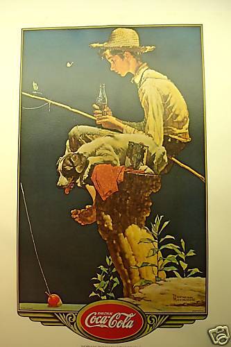 COCA COLA / NORMAN ROCKWELL COLLECTORS PRINT   UNIQUE  