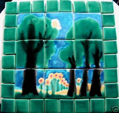 Handmade Tile Mural Landscape Arts and Crafts Tiles  