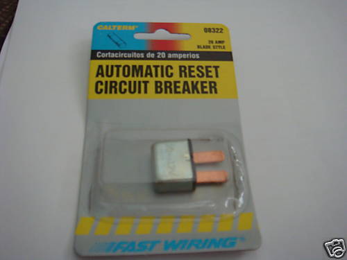 REPLACE FUSE~12 V CAR AUTO RESET CIRCUIT BREAKER 20 AMP  