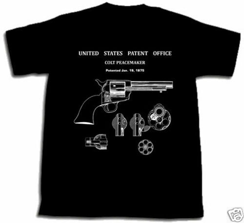 COLT PEACEMAKER PISTOL PATENT SHIRT gun M L XL 2XL  