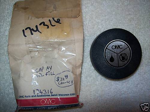 OMC Johnson Evinrude Outboard Oil Fill Cap 174316 New  