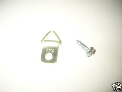 100 Triangle picture hangers / 100 SCREWS D Ring small  