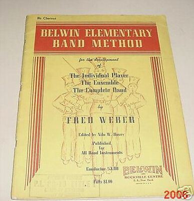  Belwin 1945 BB Clarinet Elementary Band Method