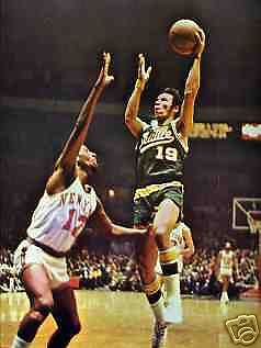 1970 Stadium Seattle Supersonics Thunder Lenny Wilkens  