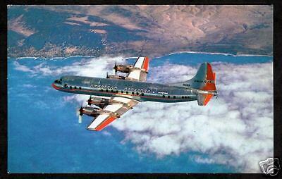 VINTAGE POSTCARD AMERICAN AIRLINES ELECTRA PROPELLER  