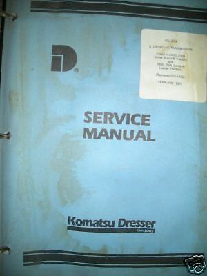 Service Manual Komatsu Dresser Hydrostatic Transmission  