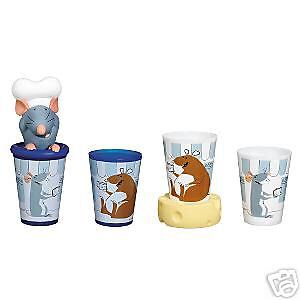 New Disney Ratatouille Remy & Emile 6pc cup tumbler set  