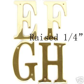 Solid Brass House Letter Bright Polished Brass  