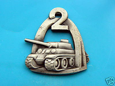 722 POLISH POLAND WWII EXILE 2ND WARSAW ARMORED BADGE  