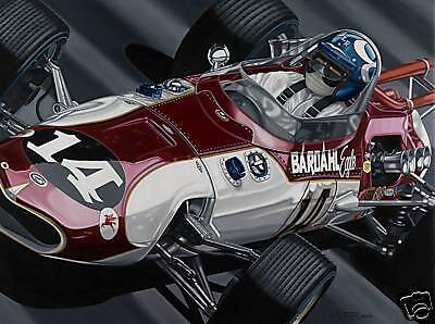 LLOYD RUBY ORIGINAL PAINTING INDY 500 COLIN CARTER  
