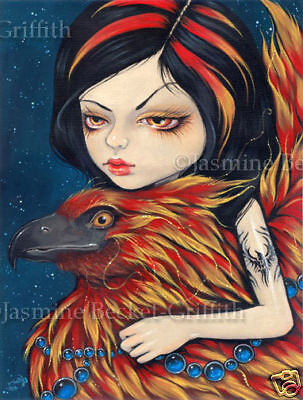 Phoenix Tattoo gothic fire fairy big eye art BIG PRINT  