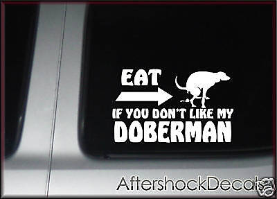 Doberman Dog crap Sticker Decal eat Pinscher  