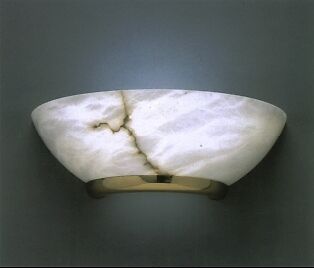 12 Genuine alabaster wall sconce with golden trim  