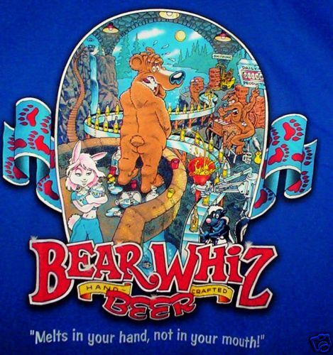 BEAR WHIZ BEER T SHIRT NEW BOTTLER BEARWHIZ  