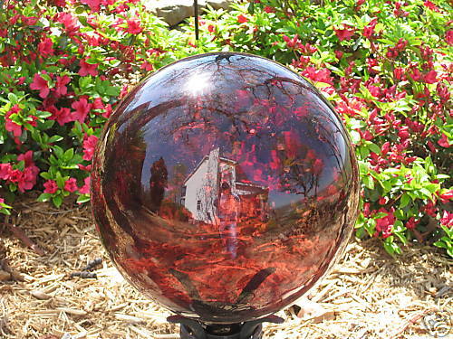 Glass Gazing Ball 12 Purple FREE GAZING GLOBE OFFER  