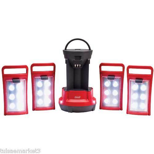 New Coleman LED Quad Battery Lantern 5 Lights in One 8D Battery 