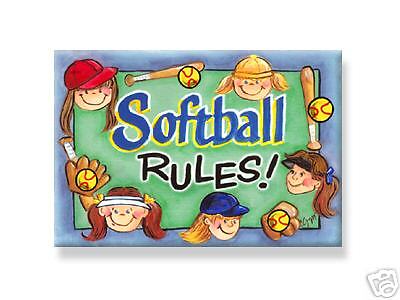 BALL PLAYER Magnet Softball Rules Fast Pitch fastpitch  
