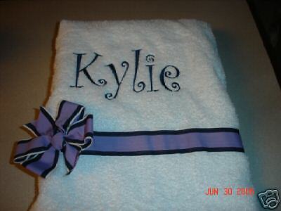 Monogrammed Embroidered Bath Towel  