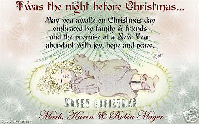 Custom Twas the Night Before Christmas Greeting Cards  